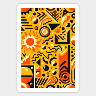 Abstract Colorful 90s Pattern Sticker